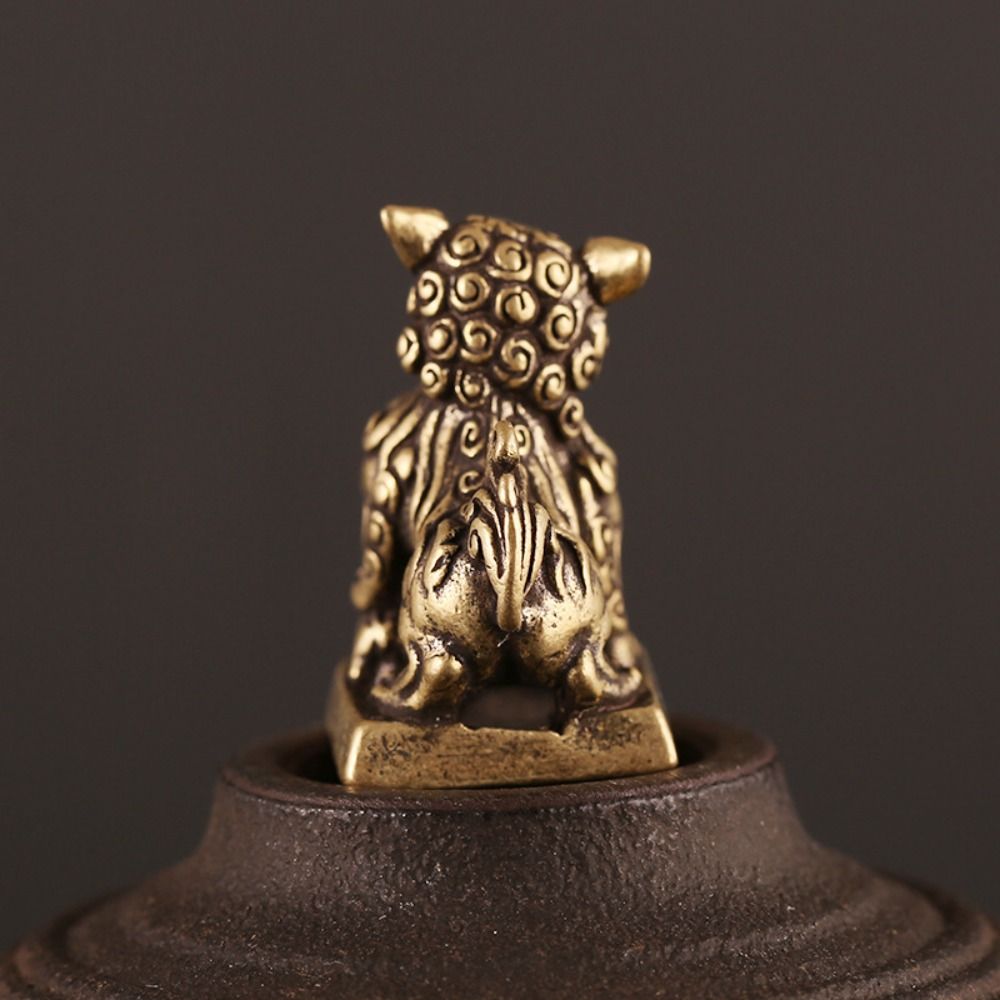 Art Craft Lion - ของตกแต่งโต๊ะทำงานรูปสัตว์เลี้ยงทำมือคุณภาพดี รูปสิงโตเสริมโชคลาภ พวงกุญแจรูปสิงโต จี้รูปสิงโต