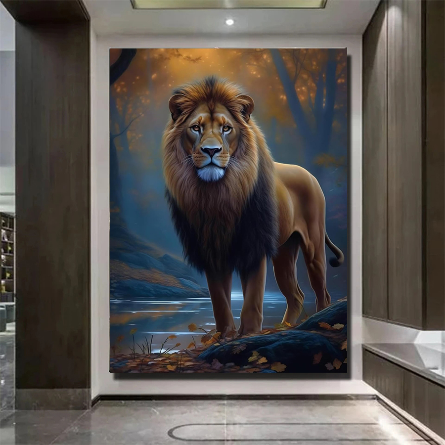 Art Craft Lion - 5D เพชรชุดสัตว์ป่า Lion Art DIY เพชรภาพอัญมณีศิลปะหัตถกรรมผู้ใหญ่ตกแต่ง