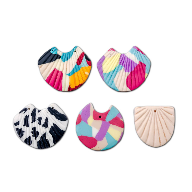 Polymer Clay Set - 5ชิ้น/ล็อต Retro สี Double Hole แขวนน่ารัก