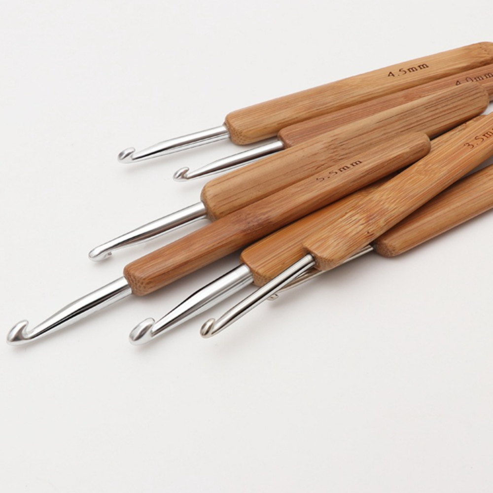 ชุดเข็มถักโครเชต์ด้ามไม้ไผ่ 1  - Crochet Hook Set บทวิจารณ์และราคา