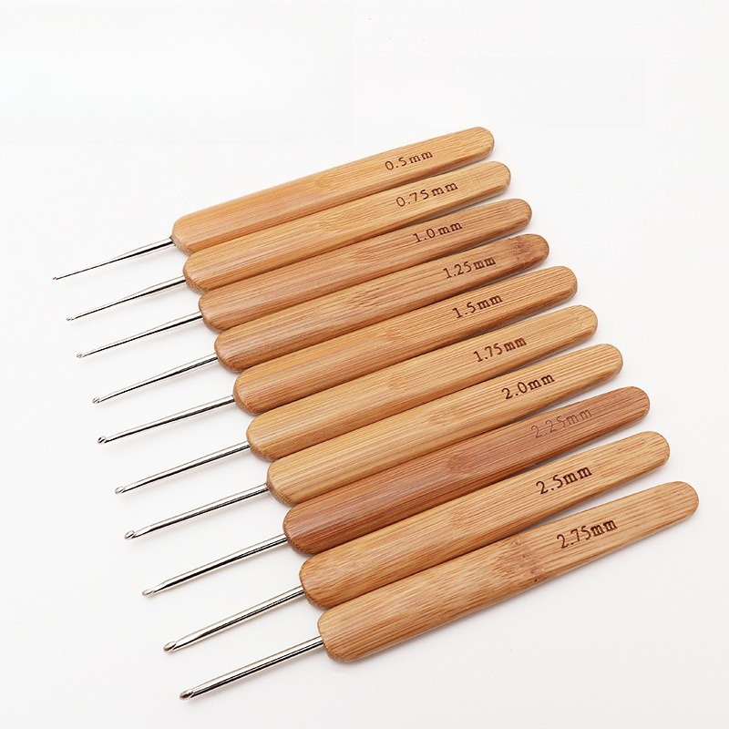 ชุดเข็มถักโครเชต์ด้ามไม้ไผ่ 1  - Crochet Hook Set บทวิจารณ์และราคา
