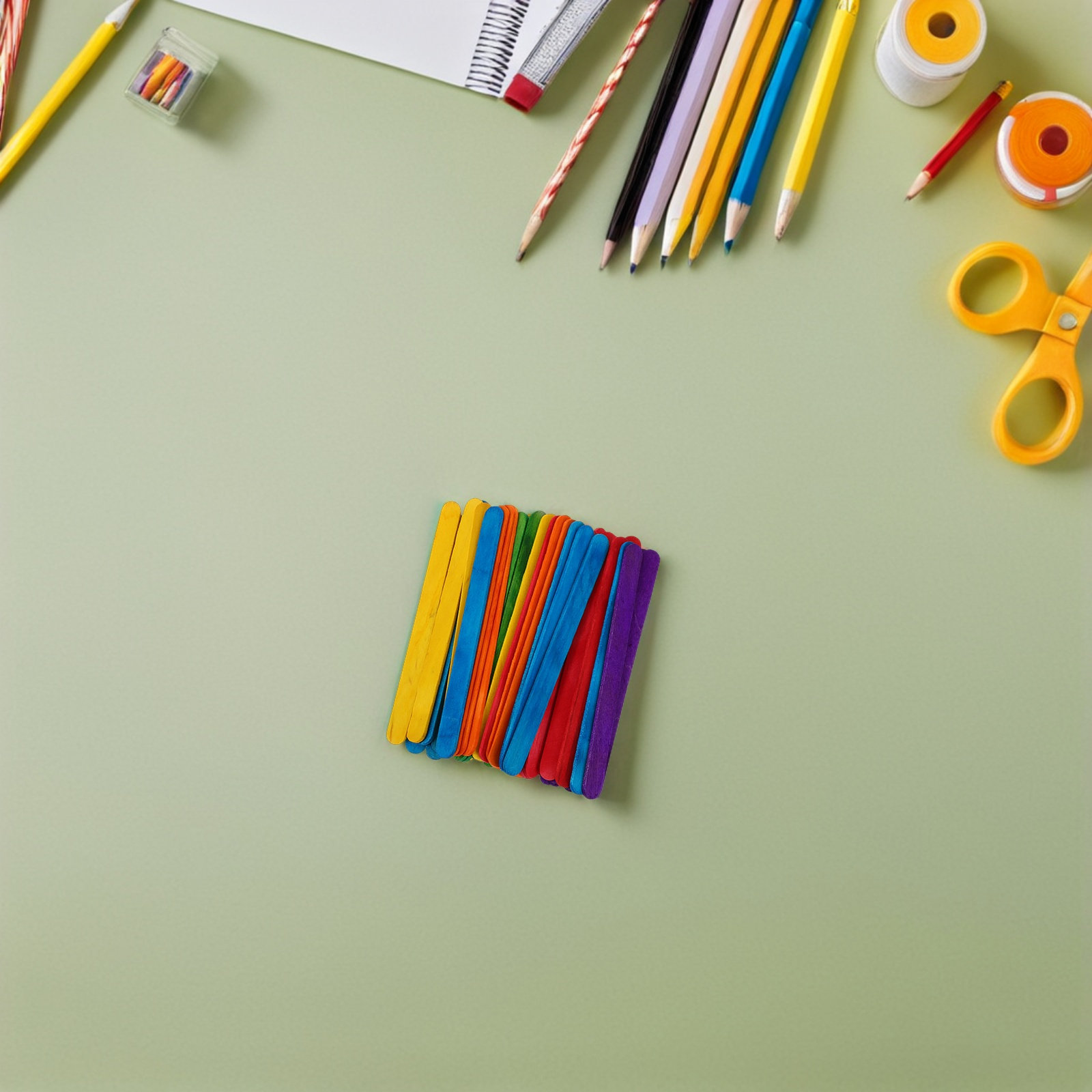 ไม้เสียบงานฝีมือไม้หลากสี 500  - Art Craft Kids บทวิจารณ์และราคา