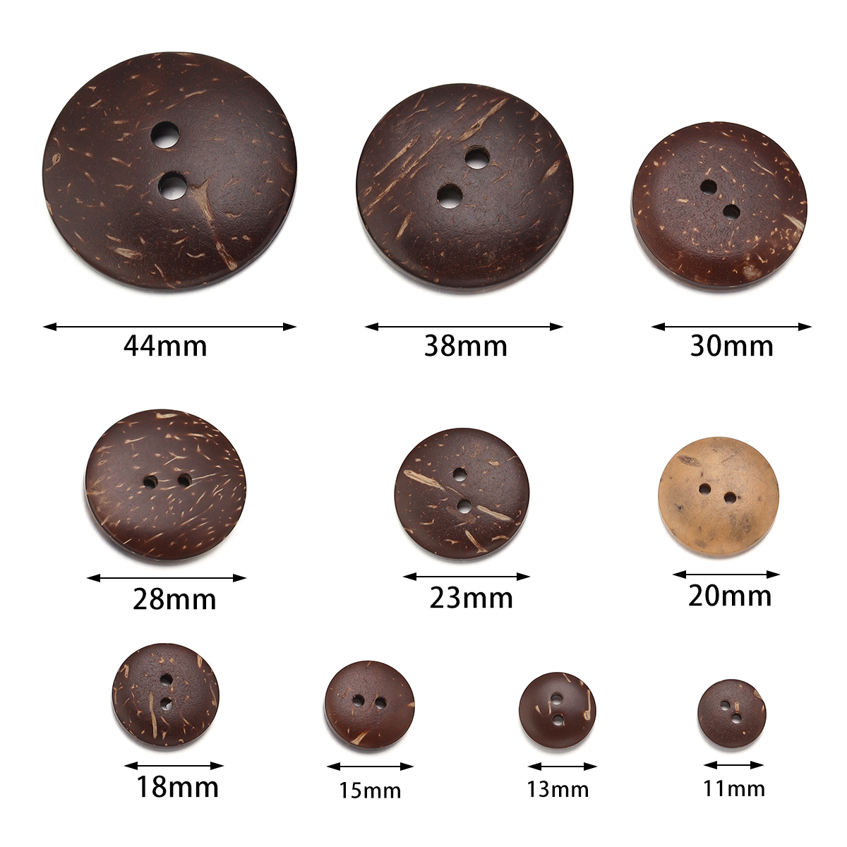 10-100pcs ปุ่มเชลล์มะพร้าวธรรม - Art Craft Activity บทวิจารณ์และราคา