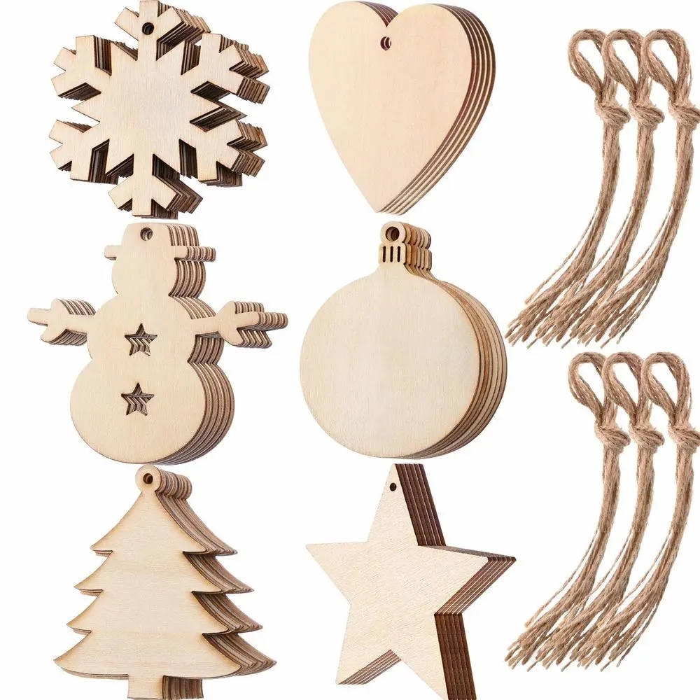 10/20/50Pcs DIY ไม้ลูกบอลคริสต - Art Craft New Year บทวิจารณ์และราคา