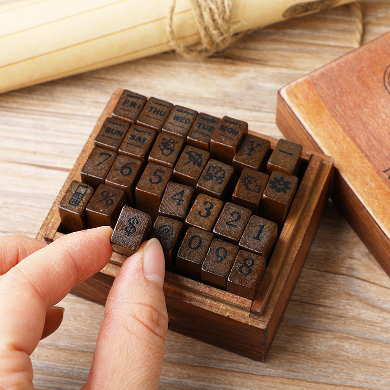 ชุดแสตมป์ตัวอักษร 28 ชิ้น/กล่อ - Box Art And Craft บทวิจารณ์และราคา