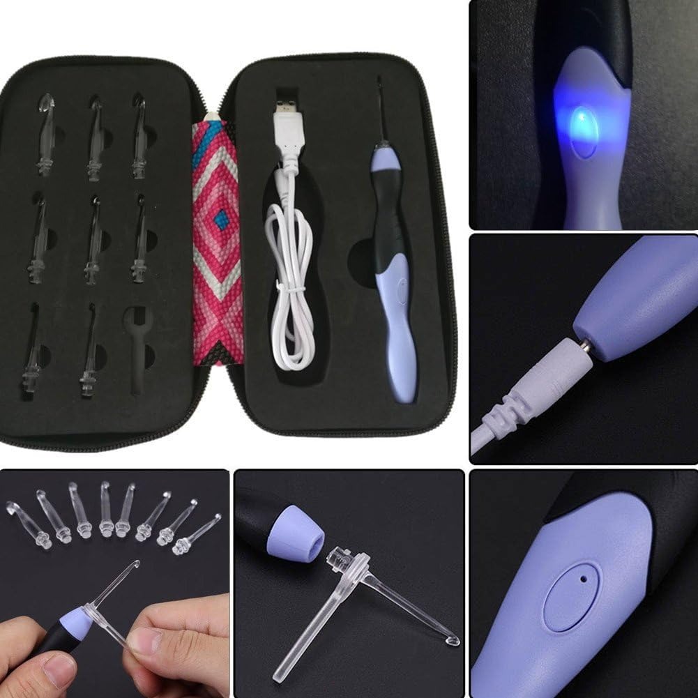 ชุดเครื่องมือถักนิตติ้งแบบพกพา - Crochet Hook Set บทวิจารณ์และราคา