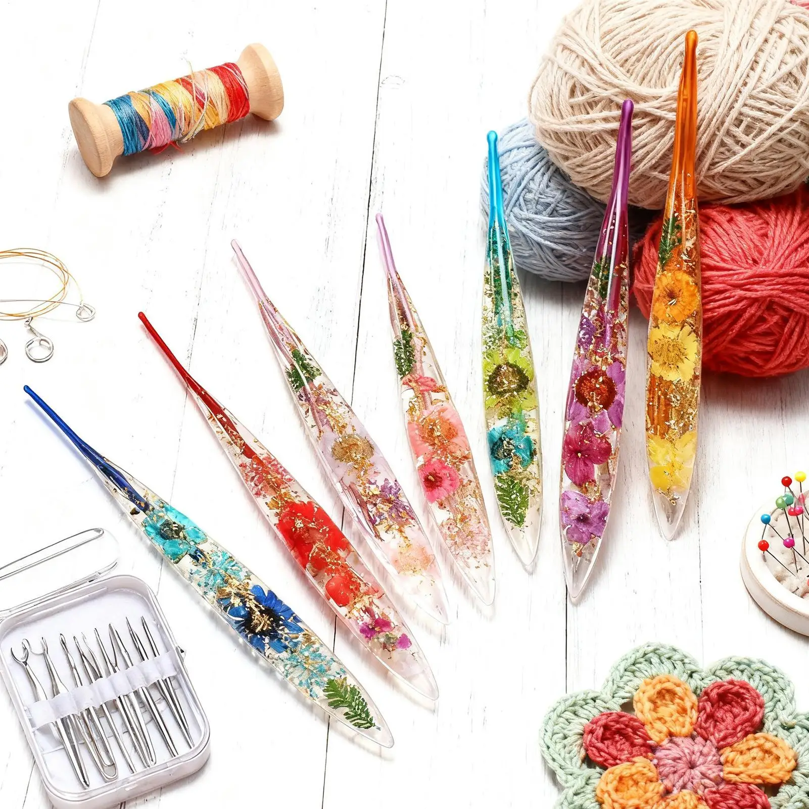 ชุดเข็มโครเชต์เรซิน 9 ชิ้น ดีไ - Crochet Hook Set บทวิจารณ์และราคา