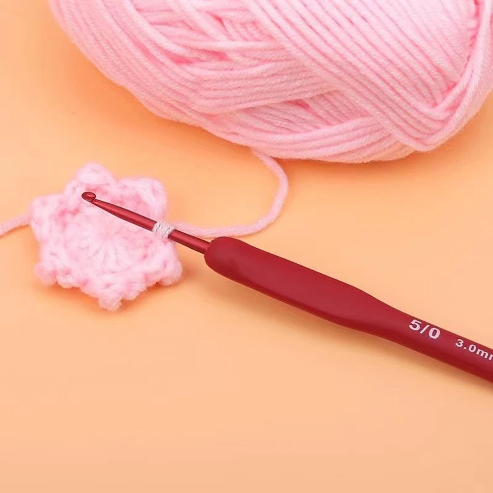ชุดเข็มโครเชต์สีแดง 9/33 ชิ้น  - Crochet Hook Set บทวิจารณ์และราคา