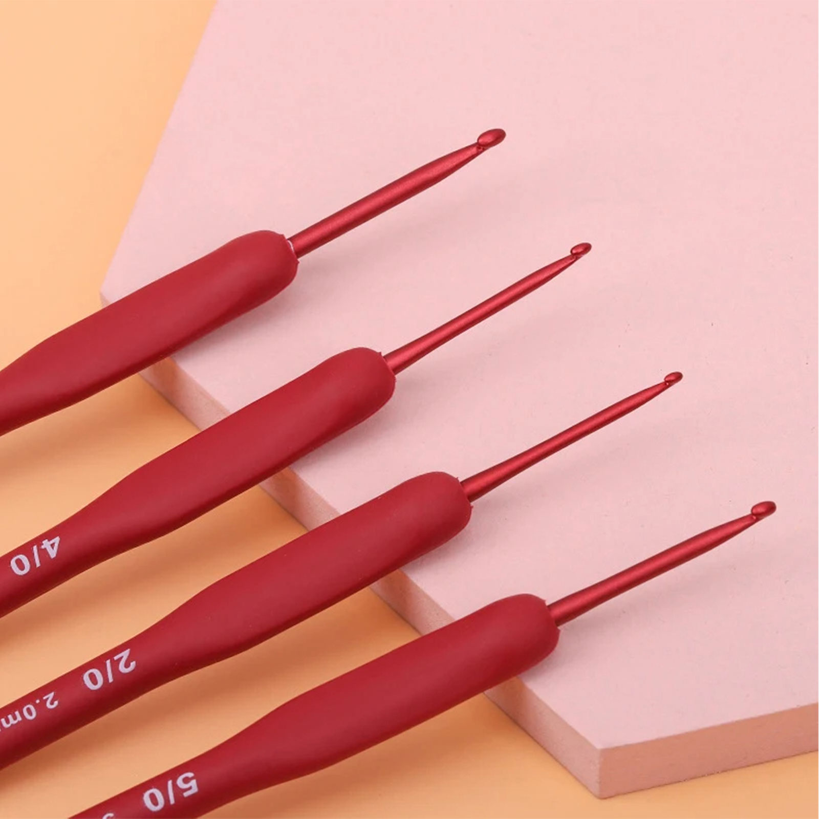 ชุดเข็มโครเชต์สีแดง 9/33 ชิ้น  - Crochet Hook Set บทวิจารณ์และราคา