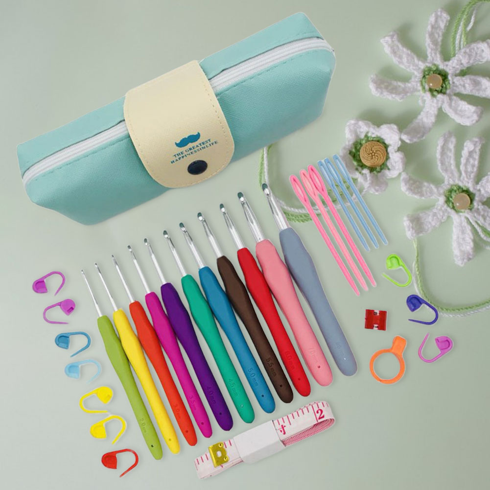 ชุดเข็มโครเชต์พร้อมไหมพรมและเข - Crochet Hook Set บทวิจารณ์และราคา