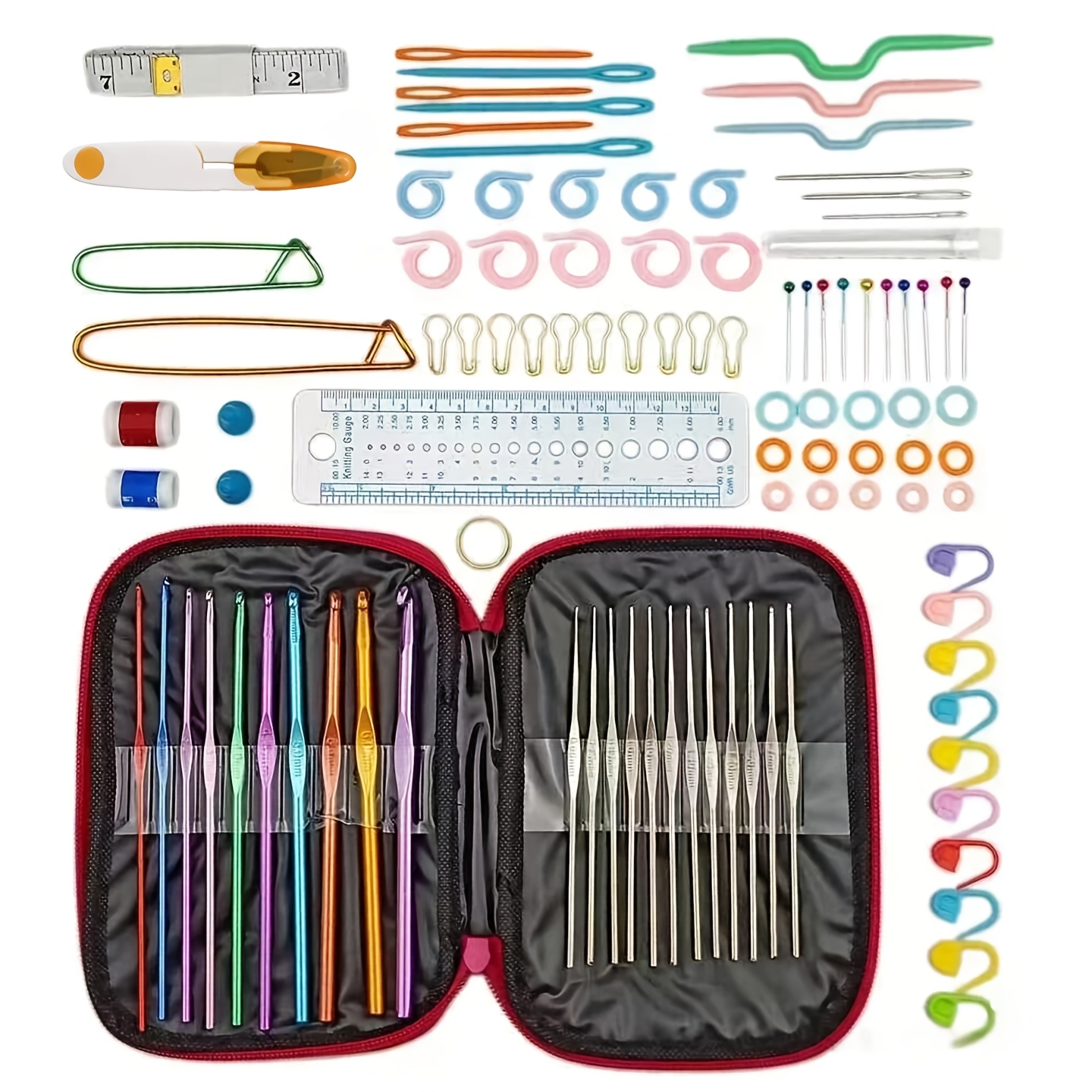 ชุดอุปกรณ์ถักโครเชต์โลหะครบชุด - Crochet Hook Set บทวิจารณ์และราคา