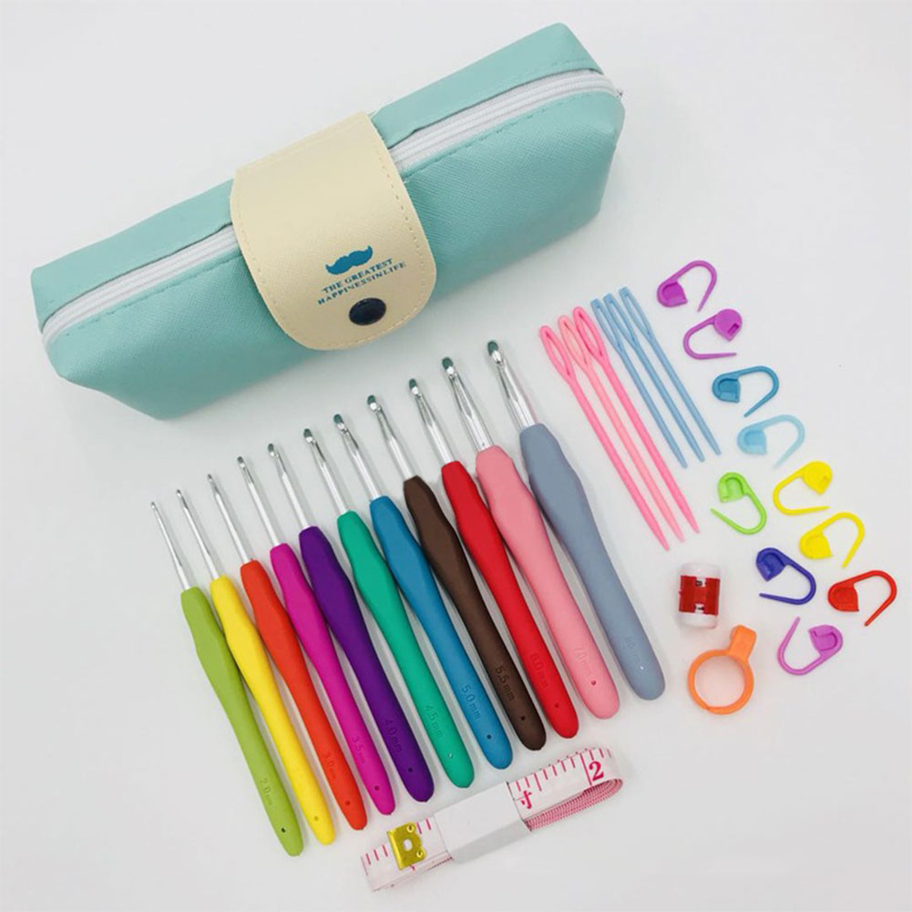 ชุดเข็มถักนิตติ้งด้ามยางหลากสี - Crochet Hook Set บทวิจารณ์และราคา