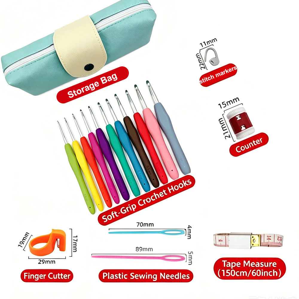 ชุดเข็มโครเชต์ 37 ชิ้น พร้อมกร - Crochet Hook Set บทวิจารณ์และราคา